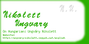 nikolett ungvary business card